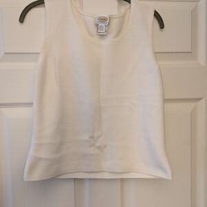 Talbots Ivory Sleeveless Knit Top